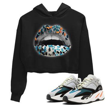 Yeezy 700 Wave Runner Sneaker Match Tees Lips Jewel Sneaker Tees Yeezy 700 Wave Runner Sneaker Release Tees Women's Shirts