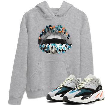 Yeezy 700 Wave Runner Sneaker Match Tees Lips Jewel Sneaker Tees Yeezy 700 Wave Runner Sneaker Release Tees Unisex Shirts