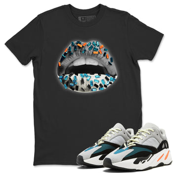 Yeezy 700 Wave Runner Sneaker Match Tees Lips Jewel Sneaker Tees Yeezy 700 Wave Runner Sneaker Release Tees Unisex Shirts