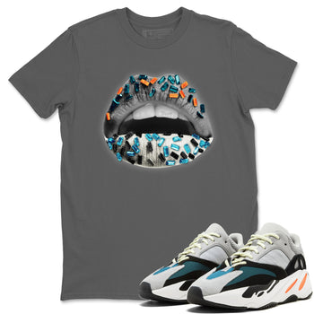 Yeezy 700 Wave Runner Sneaker Match Tees Lips Jewel Sneaker Tees Yeezy 700 Wave Runner Sneaker Release Tees Unisex Shirts