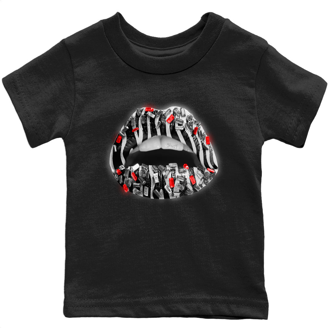 Yeezy 350 Zebra Sneaker Match Tees Lips Jewel Sneaker Tees Yeezy 350 Zebra Sneaker Release Tees Kids Shirts