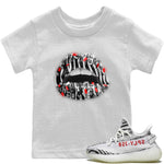Yeezy 350 Zebra Sneaker Match Tees Lips Jewel Sneaker Tees Yeezy 350 Zebra Sneaker Release Tees Kids Shirts