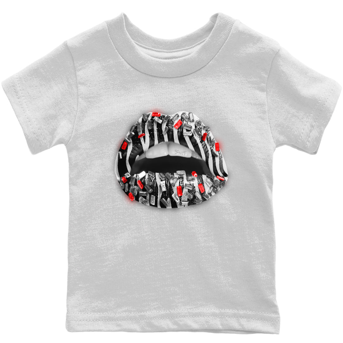 Yeezy 350 Zebra Sneaker Match Tees Lips Jewel Sneaker Tees Yeezy 350 Zebra Sneaker Release Tees Kids Shirts
