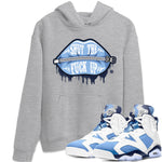 Jordan 6 UNC Sneaker Match Tees Lips Zipper Sneaker Tees Jordan 6 UNC Sneaker Release Tees Unisex Shirts