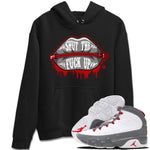 Jordan 9 Fire Red Sneaker Match Tees Lips Zipper Sneaker Tees Jordan 9 Fire Red Sneaker Release Tees Unisex Shirts