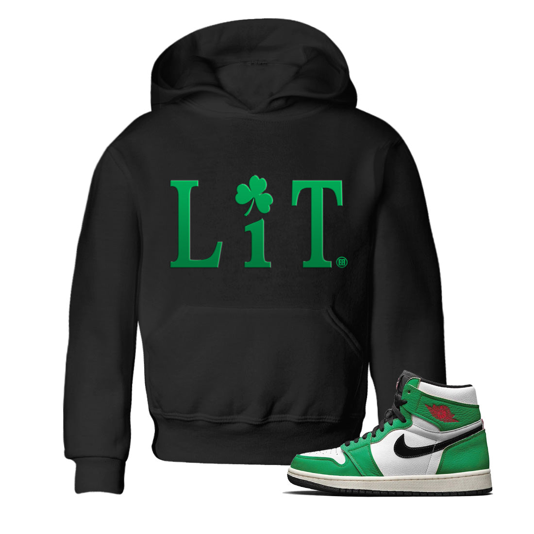 Jordan 1 Lucky Green Sneaker Match Tees Lit Sneaker Tees Jordan 1 Lucky Green Sneaker Release Tees Kids Shirts