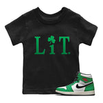 Jordan 1 Lucky Green Sneaker Match Tees Lit Sneaker Tees Jordan 1 Lucky Green Sneaker Release Tees Kids Shirts