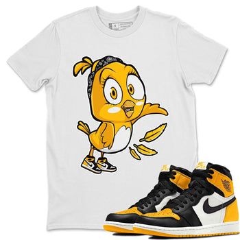 Jordan 1 Yellow Toe Sneaker Match Tees Little Birds Sneaker Tees Jordan 1 Yellow Toe Sneaker Release Tees Unisex Shirts