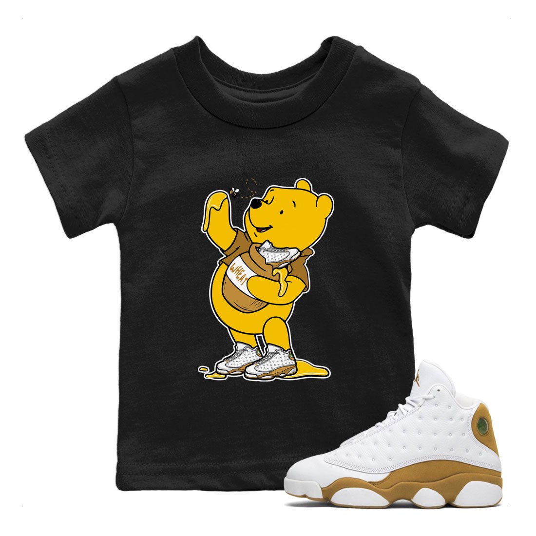 Air Jordan 13 Wheat shirt to match jordans Loot At This sneaker tees 13s Wheat SNRT Sneaker Release Tees Baby Toddler Black 1 T-Shirt