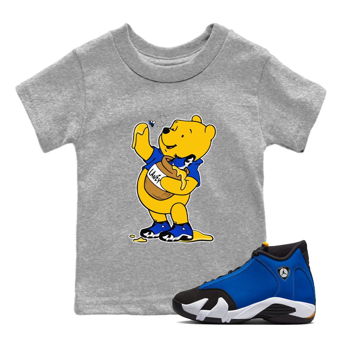 AJ14 Laney shirt to match jordans Loot At This sneaker tees Air Jordan 14 Laney SNRT Sneaker Release Tees Baby Toddler Heather Grey 1 T-Shirt