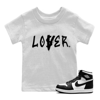 Jordan 1 Black White Sneaker Match Tees Loser Lover Sneaker Tees Jordan 1 Black White Sneaker Release Tees Kids Shirts