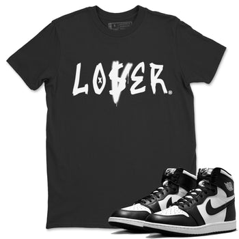 Jordan 1 Black White Sneaker Match Tees Loser Lover Sneaker Tees Jordan 1 Black White Sneaker Release Tees Unisex Shirts