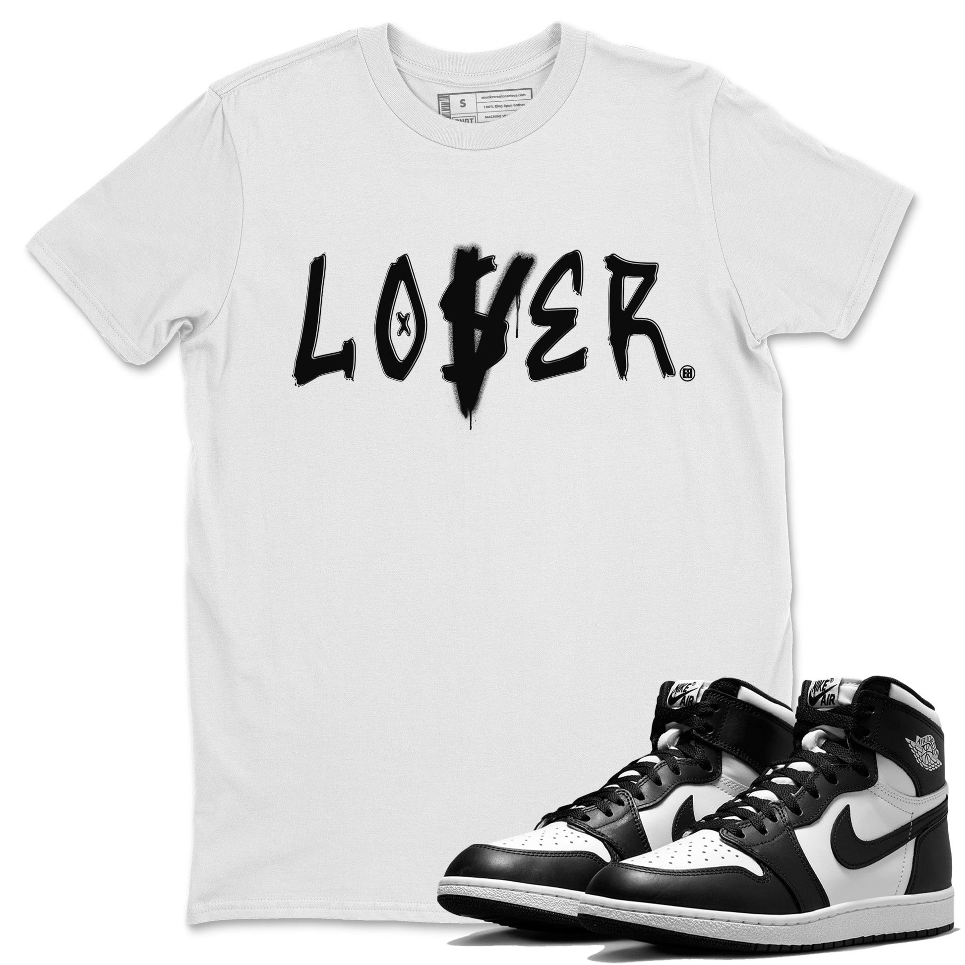 Jordan 1 Black White Sneaker Match Tees Loser Lover Sneaker Tees Jordan 1 Black White Sneaker Release Tees Unisex Shirts