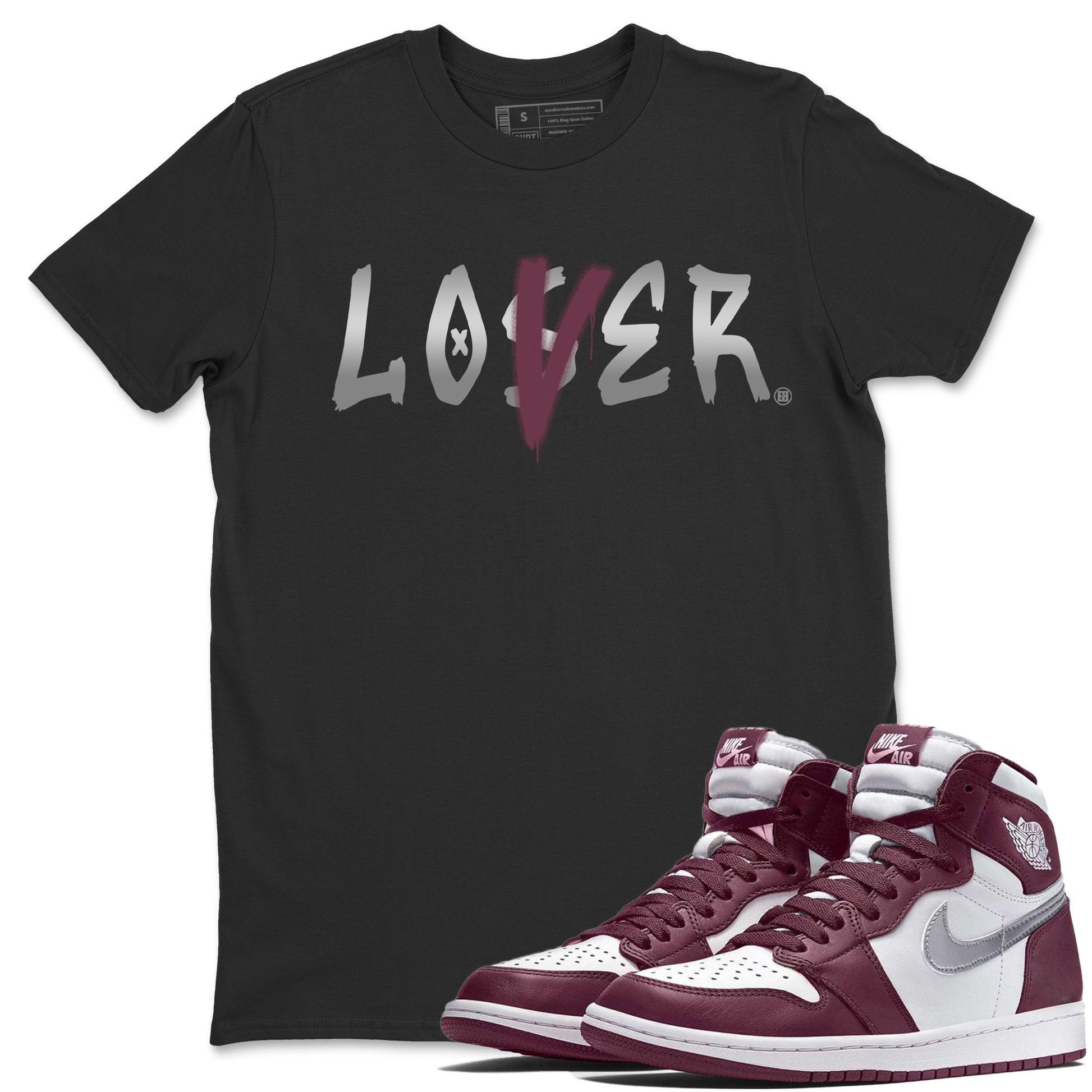 Jordan 1 Bordeaux Sneaker Match Tees Loser Lover Sneaker Tees Jordan 1 Bordeaux Sneaker Release Tees Unisex Shirts