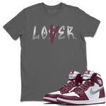 Jordan 1 Bordeaux Sneaker Match Tees Loser Lover Sneaker Tees Jordan 1 Bordeaux Sneaker Release Tees Unisex Shirts