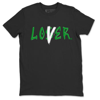 Air Jordan 1 Celtics Sneaker Match Tees Loser Lover Sneaker Tees Air Jordan 1 Lucky Green Celtics Tees Unisex Shirts Black 2