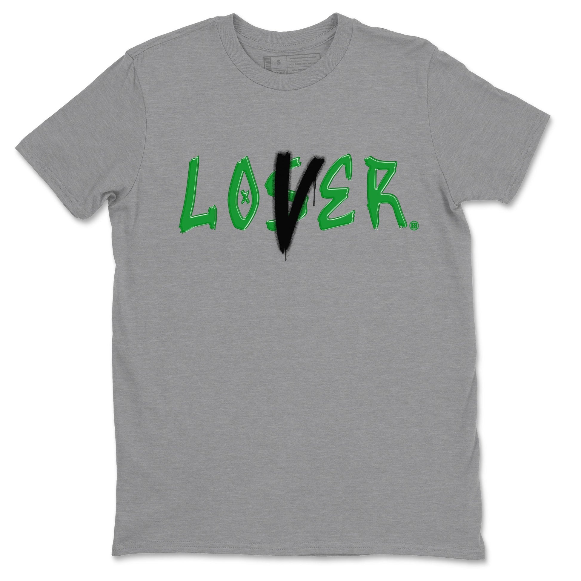 Air Jordan 1 Celtics Sneaker Match Tees Loser Lover Sneaker Tees Air Jordan 1 Lucky Green Celtics Tees Unisex Shirts Heather Grey 2