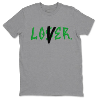 Air Jordan 1 Celtics Sneaker Match Tees Loser Lover Sneaker Tees Air Jordan 1 Lucky Green Celtics Tees Unisex Shirts Heather Grey 2