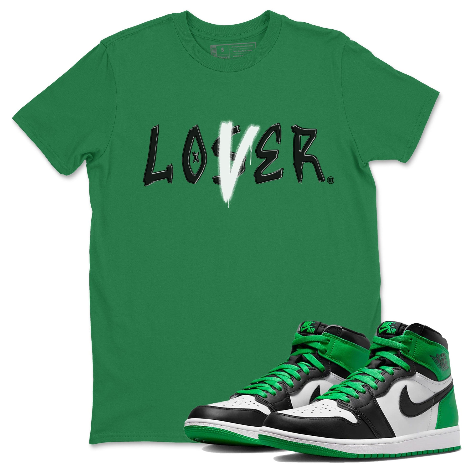 Air Jordan 1 Celtics Sneaker Match Tees Loser Lover Sneaker Tees Air Jordan 1 Lucky Green Celtics Tees Unisex Shirts Kelly Green 1