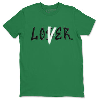 Air Jordan 1 Celtics Sneaker Match Tees Loser Lover Sneaker Tees Air Jordan 1 Lucky Green Celtics Tees Unisex Shirts Kelly Green 2