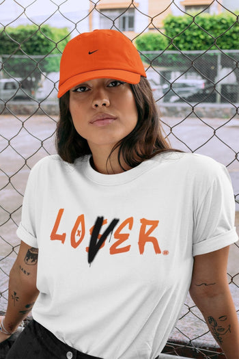 Jordan 1 Electro Orange Sneaker Match Tees Loser Lover Sneaker Tees Jordan 1 Electro Orange Sneaker Release Tees Unisex Shirts