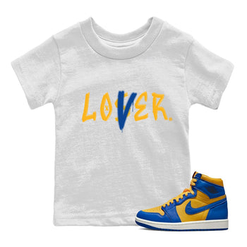 Jordan 1 Game Royal Varsity Maize Sneaker Match Tees Loser Lover Sneaker Tees Jordan 1 Game Royal Varsity Maize Sneaker Release Tees Kids Shirts