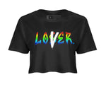 Air Jordan 1 X J Balvin shirt to match jordans Loser Lover sneaker tees Air Jordan 1 X J Balvin SNRT Sneaker Release Tees LGBT Pride T-Shirt Black 2 Crop T-Shirt