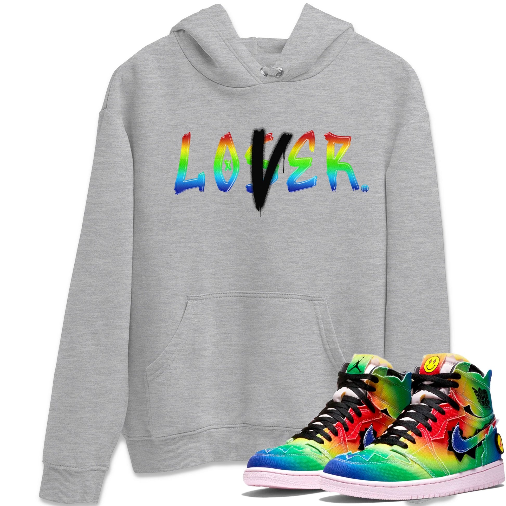 Air Jordan 1 X J Balvin shirt to match jordans Loser Lover sneaker tees Air Jordan 1 X J Balvin SNRT Sneaker Release Tees LGBT Pride T-Shirt Unisex Heather Grey 1 T-Shirt