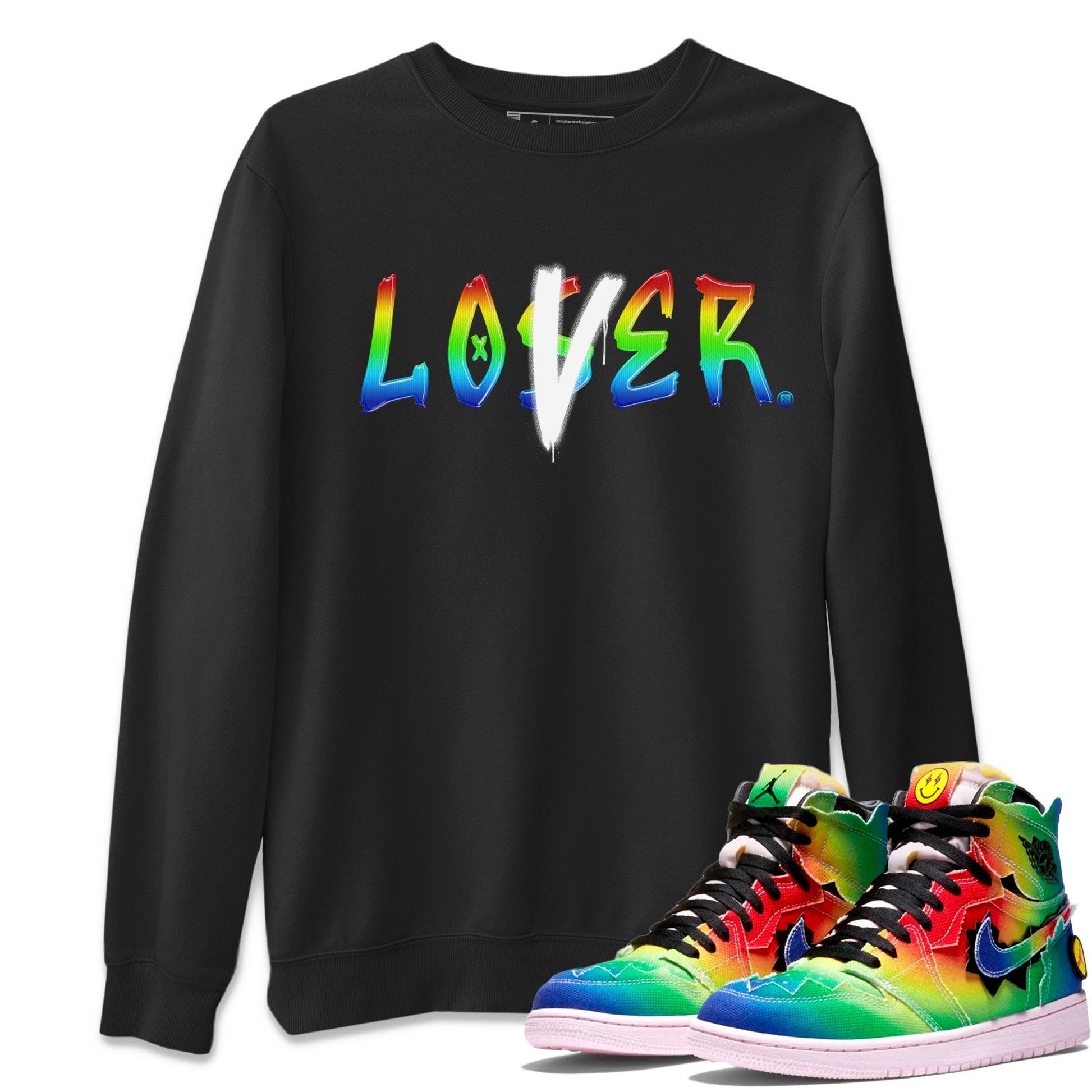 Air Jordan 1 X J Balvin shirt to match jordans Loser Lover sneaker tees Air Jordan 1 X J Balvin SNRT Sneaker Release Tees LGBT Pride T-Shirt Unisex Black 1 T-Shirt