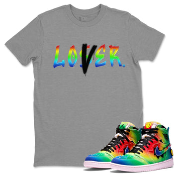 Air Jordan 1 X J Balvin shirt to match jordans Loser Lover sneaker tees Air Jordan 1 X J Balvin SNRT Sneaker Release Tees LGBT Pride T-Shirt Unisex Heather Grey 1 T-Shirt