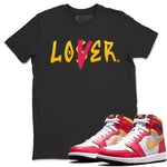 Jordan 1 Light Fusion Red Sneaker Match Tees Loser Lover Sneaker Tees Jordan 1 Light Fusion Red Sneaker Release Tees Unisex Shirts