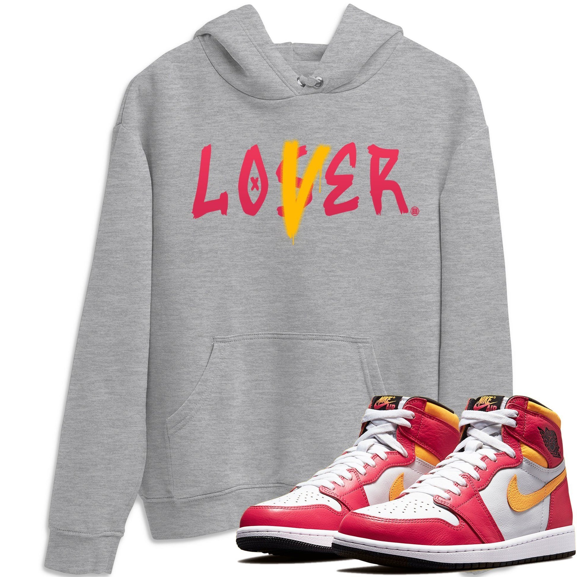 Jordan 1 Light Fusion Red Sneaker Match Tees Loser Lover Sneaker Tees Jordan 1 Light Fusion Red Sneaker Release Tees Unisex Shirts