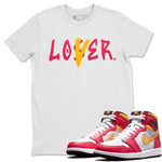 Jordan 1 Light Fusion Red Sneaker Match Tees Loser Lover Sneaker Tees Jordan 1 Light Fusion Red Sneaker Release Tees Unisex Shirts