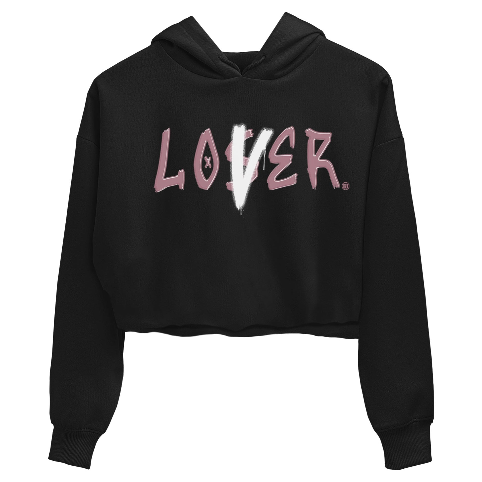 Air Jordan 1 Mauve shirt to match jordans Loser Lover sneaker tees 1s High OG Mauve SNRT Sneaker Tees Black 2 Crop T-Shirt