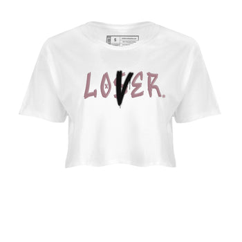 Air Jordan 1 Mauve shirt to match jordans Loser Lover sneaker tees 1s High OG Mauve SNRT Sneaker Tees White 2 Crop T-Shirt