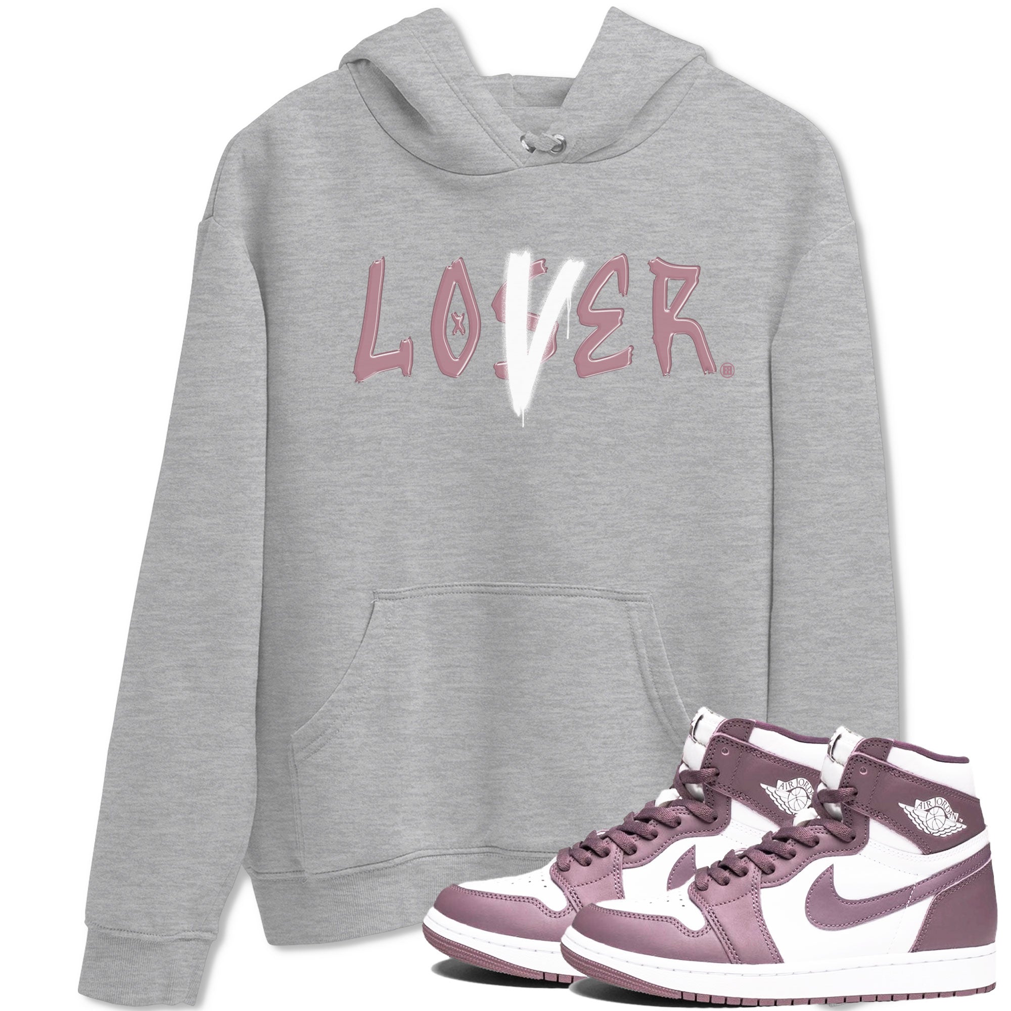 Air Jordan 1 Mauve shirt to match jordans Loser Lover sneaker tees 1s High OG Mauve SNRT Sneaker Tees Unisex Streetwear Clothing Heather Grey 1 T-Shirt