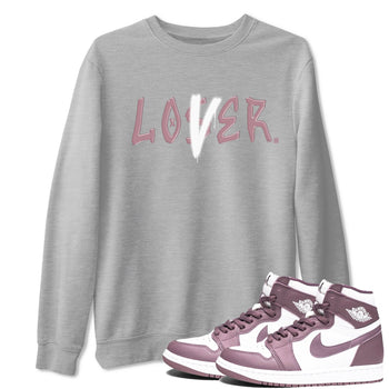 Air Jordan 1 Mauve shirt to match jordans Loser Lover sneaker tees 1s High OG Mauve SNRT Sneaker Tees Unisex Streetwear Clothing Heather Grey 1 T-Shirt