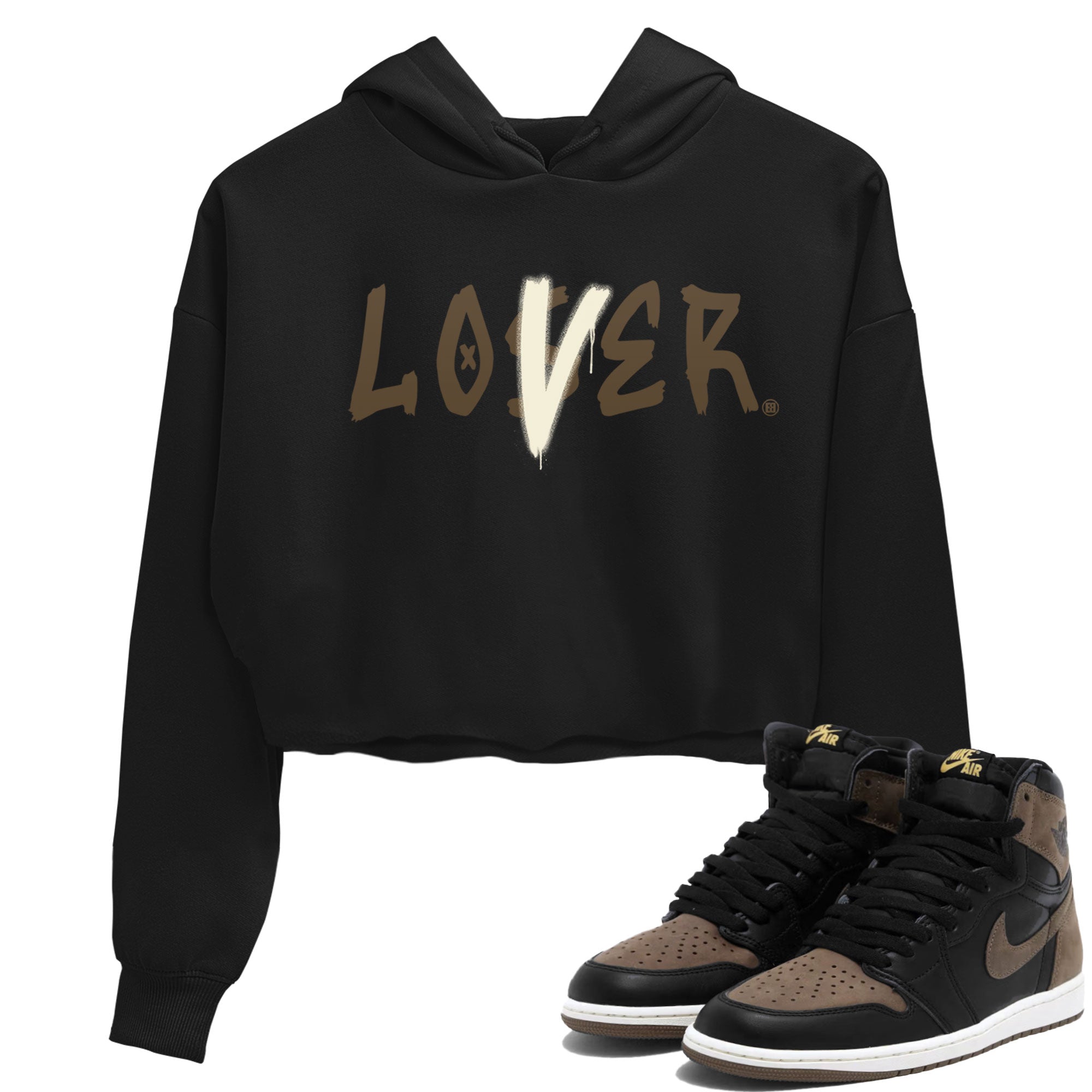 Air Jordan 1 Retro High OG Palomino shirt to match jordans Loser Lover sneaker tees Air Jordan 1 Palomino SNRT Sneaker Release Tees Black 1 Crop T-Shirt
