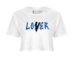 AJ1 Retro Royal Reimagined shirt to match jordans Loser Lover sneaker tees Air Jordan 1 Royal Reimagined SNRT Sneaker Tees Casual Crew Neck T-Shirt White 2 Crop T-Shirt