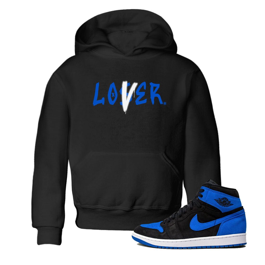 AJ1 Retro Royal Reimagined shirt to match jordans Loser Lover sneaker tees Air Jordan 1 Royal Reimagined SNRT Sneaker Tees Casual Crew Neck T-Shirt Baby Toddler Black 1 T-Shirt