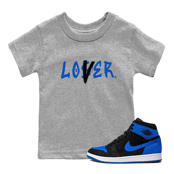 AJ1 Retro Royal Reimagined shirt to match jordans Loser Lover sneaker tees Air Jordan 1 Royal Reimagined SNRT Sneaker Tees Casual Crew Neck T-Shirt Baby Toddler Heather Grey 1 T-Shirt