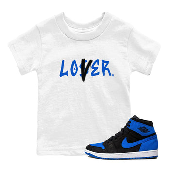 AJ1 Retro Royal Reimagined shirt to match jordans Loser Lover sneaker tees Air Jordan 1 Royal Reimagined SNRT Sneaker Tees Casual Crew Neck T-Shirt Baby Toddler White 1 T-Shirt