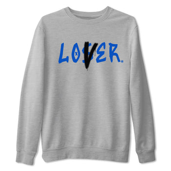 AJ1 Retro Royal Reimagined shirt to match jordans Loser Lover sneaker tees Air Jordan 1 Royal Reimagined SNRT Sneaker Tees Casual Crew Neck T-Shirt Unisex Heather Grey 2 T-Shirt