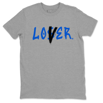 AJ1 Retro Royal Reimagined shirt to match jordans Loser Lover sneaker tees Air Jordan 1 Royal Reimagined SNRT Sneaker Tees Casual Crew Neck T-Shirt Unisex Heather Grey 2 T-Shirt