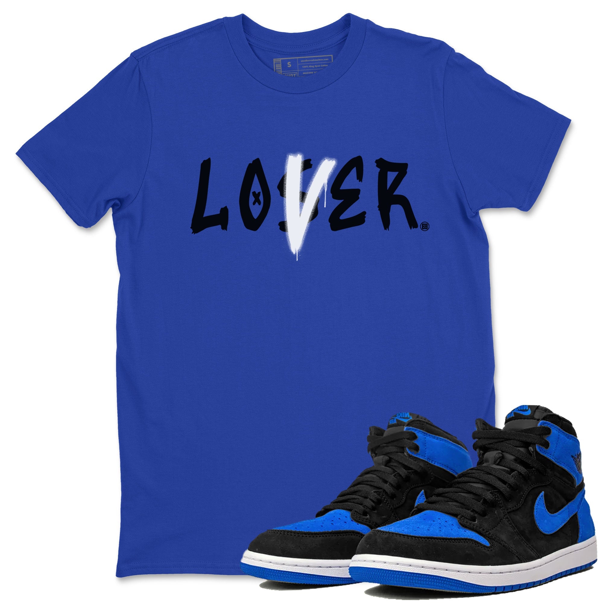 AJ1 Retro Royal Reimagined shirt to match jordans Loser Lover sneaker tees Air Jordan 1 Royal Reimagined SNRT Sneaker Tees Casual Crew Neck T-Shirt Unisex Royal Blue 1 T-Shirt