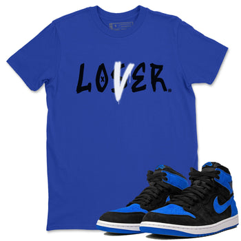 AJ1 Retro Royal Reimagined shirt to match jordans Loser Lover sneaker tees Air Jordan 1 Royal Reimagined SNRT Sneaker Tees Casual Crew Neck T-Shirt Unisex Royal Blue 1 T-Shirt