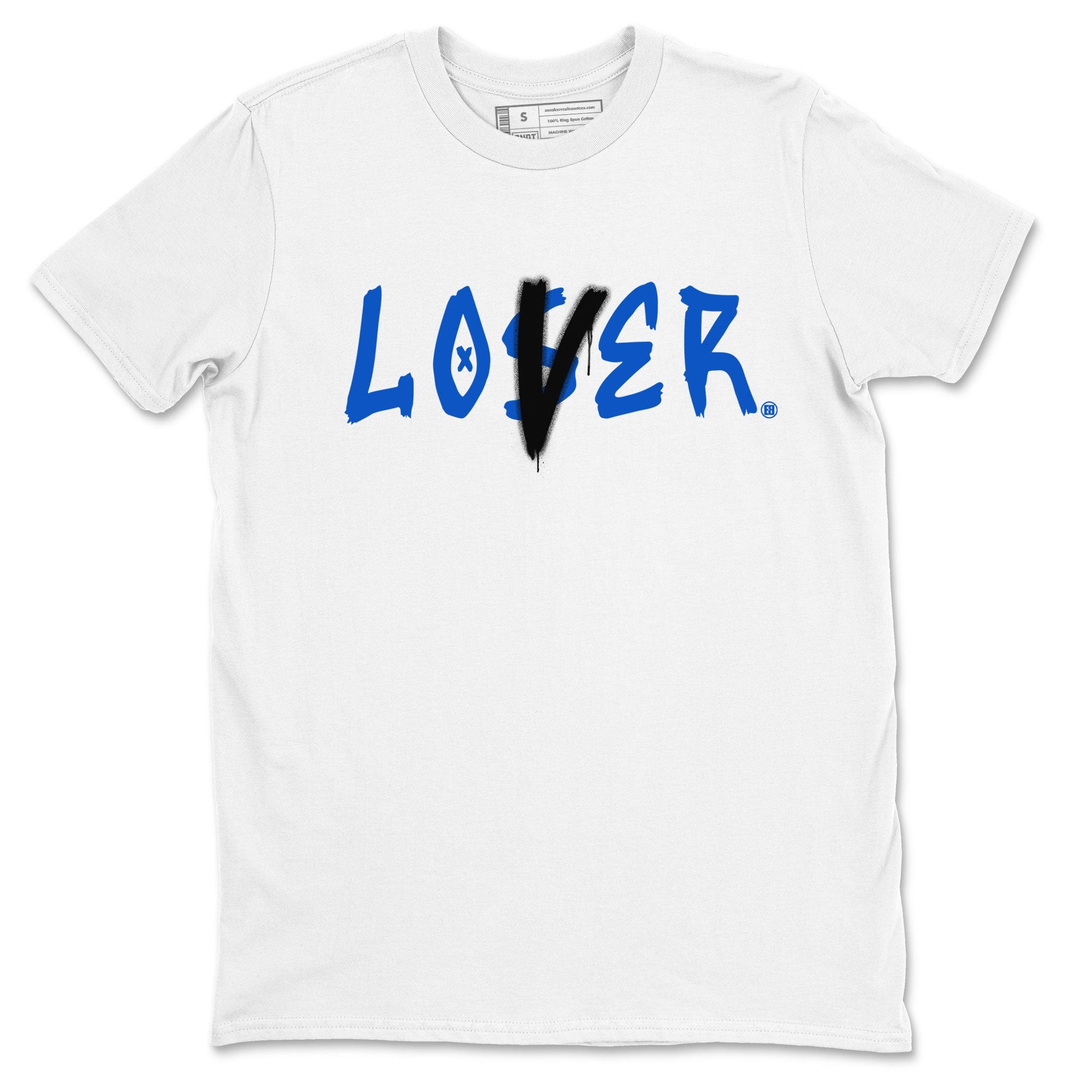 AJ1 Retro Royal Reimagined shirt to match jordans Loser Lover sneaker tees Air Jordan 1 Royal Reimagined SNRT Sneaker Tees Casual Crew Neck T-Shirt Unisex White 2 T-Shirt