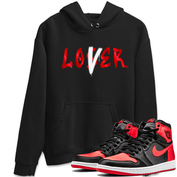 Air Jordan 1 Satin Bred Sneaker Match Tees Loser Lover Sneaker Tees Jordan 1 High OG Satin Bred Sneaker Release Tees Unisex Shirts Black 1