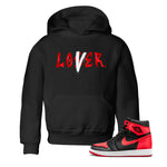 Air Jordan 1 Satin Bred Sneaker Match Tees Loser Lover Sneaker Tees Jordan 1 High OG Satin Bred Sneaker Release Tees Kids Shirts Black 1