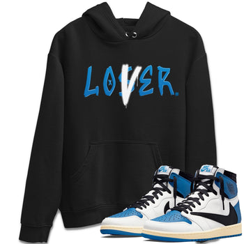 Air Jordan 1 Travis Scott Fragment Sneaker Match Tees Loser Lover Sneaker Tees Air Jordan 1 High x Travis Scott x Fragment Sneaker Release Tees Unisex Shirts Black 1